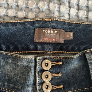 Torrid Medium Blue Crop Jeggings